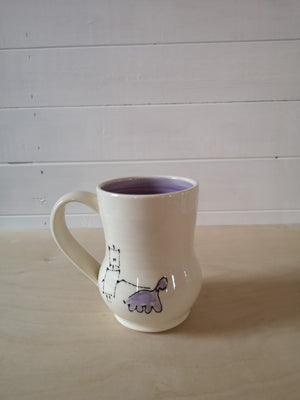 "Robot avec dinosaure" mug