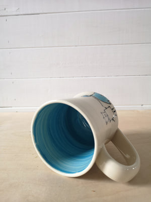 "Robot avec dinosaure" mug